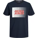 Jack & Jones Majica mornarska / rdeča / off-bela