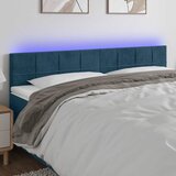  LED uzglavlje tamnoplavo 200x5x78/88 cm baršunasto | shoptok.hr