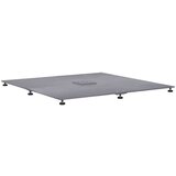 vidaXL Podstavek za senčnik Temno siva lesena podoba 100 x 100 x 4 cm | Shoptok.si