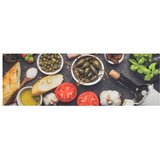 vidaXL Kuhinjski tepih perivi uzorak vina i hrane 60x180 cm baršunasti | shoptok.hr