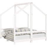 Maison Chic Otroški posteljni okvir - Otroški ležaj bel 2x(70x140) cm trdna borovina-J2805, (21794354) | Shoptok.si