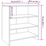vidaXL Komoda boja hrasta sonome 70 x 40,5 x 75 cm od iverice | shoptok.hr