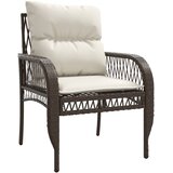  4-dijelni set vrtnih sofa od poliratana s jastucima smeđi | shoptok.hr