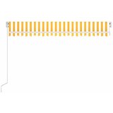 vidaXL Ročno zložljiva tenda z LED lučmi 400x300 cm rumena in bela - - Rumena - 29.2 - 400 x 300 cm - 2025- | Shoptok.si