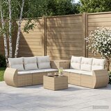  Set sofe 8 kom. Bež i krem bijela Poli Rattan i čelik | shoptok.hr