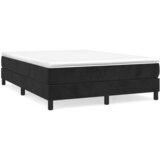  Okvir za krevet s oprugom crni 140 x 190 cm baršunasti | shoptok.hr