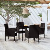  5-dijelni vrtni blagovaonski set crni | shoptok.hr