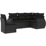  The Living Store Vrtna sedežna garnitura 5-delna z blazinami črn poli ratan - Vrtna Sedežna Garniture, (21446852) | Shoptok.si