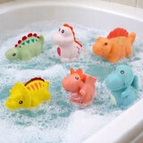  Set of educational rubber dinosaurs for bathing, pastel games, 6 pcs. | shoptok.hr