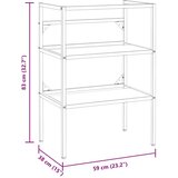  Okvir za kupaonski umivaonik crni 59 x 38 x 83 cm željezni | shoptok.hr