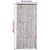 vidaXL Zavesa proti mrčesu rjava in bež 90x200 cm šenilja | Shoptok.si