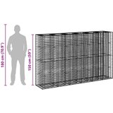  Gabionski uzdignuti krevet 3 pcs Srebrno 250 x 50 x 150 cm | shoptok.hr