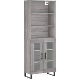 Maison Chic Visoka Komoda - Predalnik siva sonoma 69,5x34x180 cm inženirski les, (21720743) | Shoptok.si