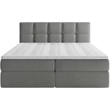 MID.YOU POSTELJA Z VZMETNICO 180 cm x 200 cm , les, tekstil, leseni material siva | Shoptok.si