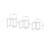 Hanah home set stolova tali black walnut