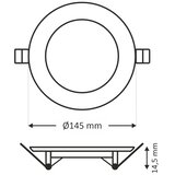  LED ugradna stropna svetiljka CIRCLE LED/9W/230V 6500K, prečnik 14,5 cm, bela | Eponuda.com