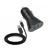 Sbs Punjač za auto + kabal za punjenje USB-A na USB-C, 2 ulaza, 10 W, crni Sbs Punjač za auto + kabal za punjenje USB-A na USB-C, 2 ulaza, 10 W, crni Slike