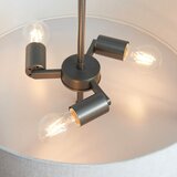  Endon 72635 - Luster na šipci HAYFIELD 3xE27/40W/230V mat hrom/siva | Eponuda.com