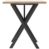  Blagovaonski stol X-oblika 60x60x75,5 cm od borovine i čelik | shoptok.hr