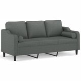  Trosjed s ukrasnim jastucima tamnosivi 180 cm od tkanine | shoptok.hr