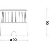 Ideal Lux - LED ugradno podno svetlo FLOOR LED/3W/230V prečnik 9 cm CRI 90 IP67 hrom | Eponuda.com