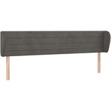  Uzglavlje s ušima tamnosivo 203x23x78/88 cm baršunasto | shoptok.hr