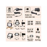 Extol Punjivi LED reflektor/20W/3600 mAh/11,1V IP65 | Eponuda.com