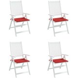  Jastuci za vrtne stolice 4 kom crveni 40 x 40 x 3 cm od tkanine | shoptok.hr