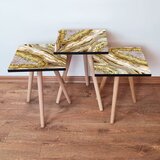 Hanah home 3Shp284 - cream creamgoldbeige nesting table (3 pieces) | ePonuda.com