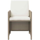  5-dijelni vrtni blagovaonski set od poliratana s jastucima bež 109 cm table length | shoptok.hr