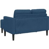 SOFA 2-sjed s ležaljkom u obliku slova L plava 125 cm tkanina | shoptok.hr