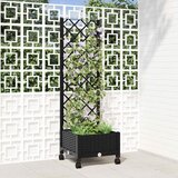  Vrtni saksija s rešetkom i kotačima Crna 40 x 40 x 131 5 cm PP - Crna 40 x 40 x 121 5 cm s kotačima Cijene