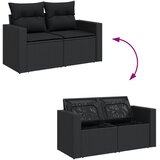  12-dijelni set vrtnih sofa od poliratana s jastucima crni | shoptok.hr