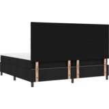  Box Spring Postelja z Vzmetnico & LED Črna 200x200 cm Tkanina, (22081261) | Shoptok.si