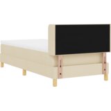  Postelja z vzmetnico z vzmetnico krema 200 x 100 cm Poliester, (5000128432) | Shoptok.si