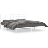  Metalni okvir za krevet s uzglavljem bijeli 183x213 cm | shoptok.hr