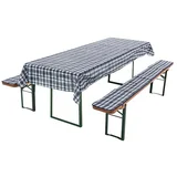 Set prekrival za gasilsko garnituro (Bele barve/modre barve, Ustrezno za: 50 cm širina mize)