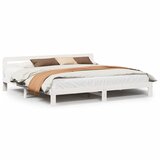  Okvir kreveta bez madraca bijeli 200x200 cm od masivne borovine | shoptok.hr