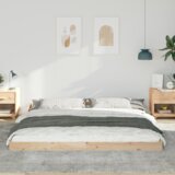 vidaXL Konstrukcija postelje Rjava 180 x 220 cm Trdna borovina | Shoptok.si