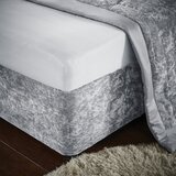Catherine Lansfield Siva navlaka za okvir kreveta s gumom od samta 137x198 cm Crushed Velvet – | shoptok.hr