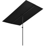  Vrtni suncobran s aluminijskom šipkom 180 x 110 cm crni | shoptok.hr