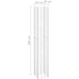 vidaXL Visoka greda gabion 3 kosi 30x30x200 cm železo | Shoptok.si