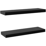  Plutajuće zidne police 2 kom crne 60 x 20 x 3,8 cm | shoptok.hr