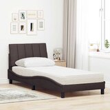  Krevet s madracem Hanko tamnosmeđi 90 x 200 cm od tkanine | shoptok.hr