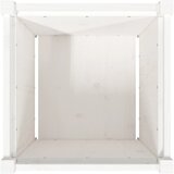  Vrtna sadilica bijela 50 x 50 x 50 cm od masivne borovine | shoptok.hr