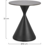 BIZZOTTO Okrugao pomoćni stol s pločom stola u mramornom dekoru ø 50 cm Joona – | shoptok.hr