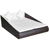  Vrtna postelja rjava 110x200 cm poli ratan, (20764815) | Shoptok.si
