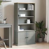  Regal za knjige VIGO sivi 85 x 35 x 170 cm od masivne borovine | shoptok.hr