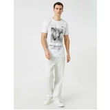 Koton Men's T-shirt White 3sam10035hk