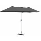 vidaXL Vrtni dežnik Antracit 370 x 197 x 239 cm Poliester in aluminij, (5000160750) Cene
